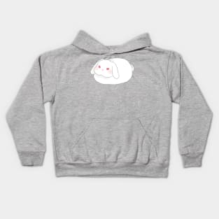 Loaf red eye white holland lop rabbit | Bunniesmee Kids Hoodie